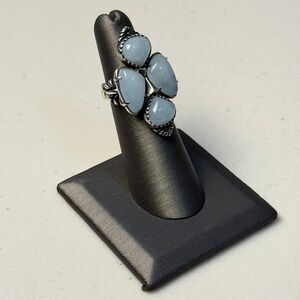 Carolyn Pollack Relios Size 5.25 Milky Aquamarine sterling Silver Ring
